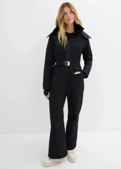 bonprix Hosen|Sportbekleidung^wasserabweisender, warmgefütterter Softshell-Skianzug schwarz