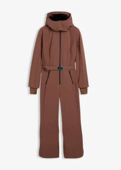 bonprix Hosen|Sportbekleidung^wasserabweisender, warmgefütterter Softshell-Skianzug hellbraun