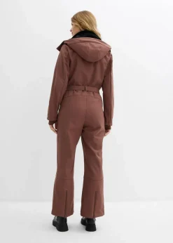 bonprix Hosen|Sportbekleidung^wasserabweisender, warmgefütterter Softshell-Skianzug hellbraun