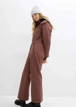 bonprix Hosen|Sportbekleidung^wasserabweisender, warmgefütterter Softshell-Skianzug hellbraun