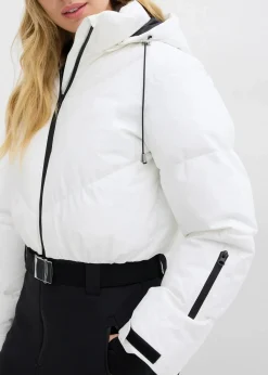 bonprix Bekleidung·Jumpsuits|Bekleidung·Homewear^wasserabweisender wattierter Funktions-Overall weiß/schwarz