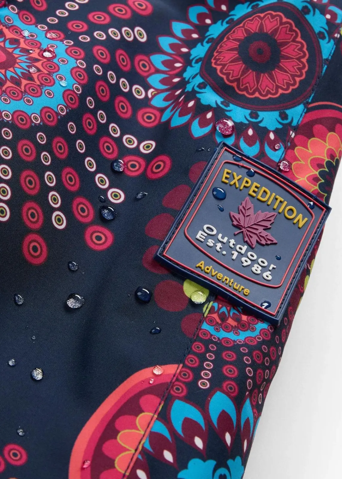 bonprix Bekleidung·Hosen|Jacken & Mäntel^wasserdichte 3 in 1 Funktions-Jacke mit Kapuze dunkelblau graphisch bedruckt