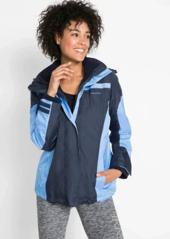 bonprix Jacken & Mäntel|Bekleidung·Hosen^wasserdichte Funktionsjacke dunkelblau/mittelblau