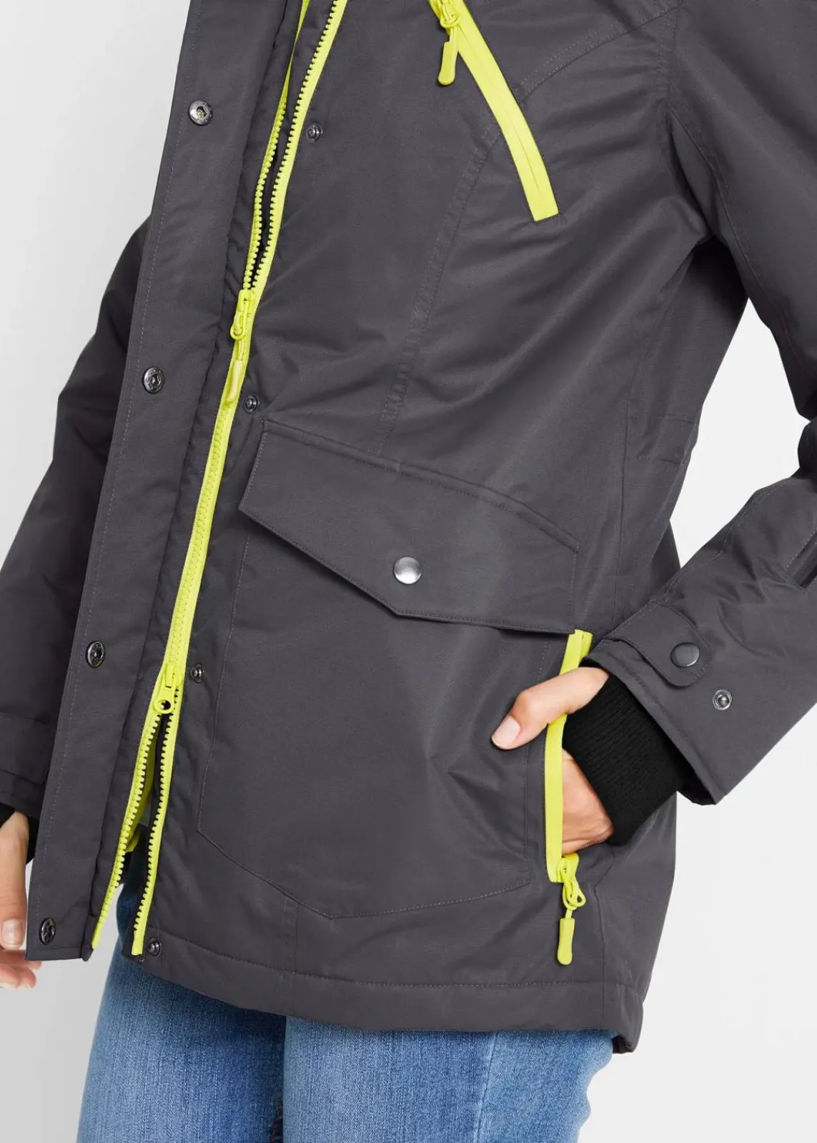 bonprix Bekleidung·Hosen|Jacken & Mäntel^wasserdichte Funktions-Jacke schiefergrau