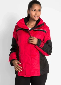 bonprix Bekleidung·Hosen|Jacken & Mäntel^wasserdichte Funktionsjacke rot/schwarz
