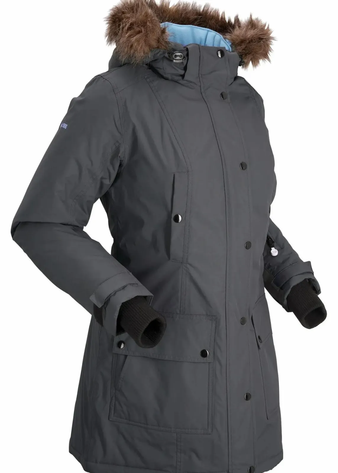 bonprix Jacken & Mäntel|Bekleidung·Hosen^wasserdichte Funktions-Outdoor-Longjacke mit Kapuze anthrazit