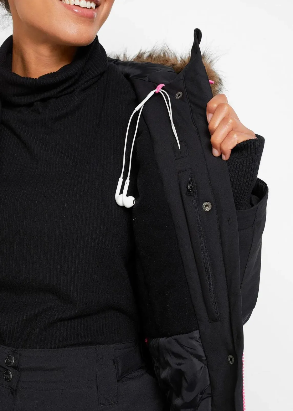 bonprix Bekleidung·Hosen|Nachhaltigere Materialien^wasserdichte Funktions-Parka schwarz