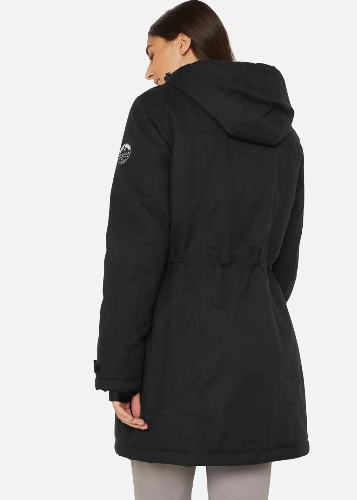 bonprix Bekleidung·Hosen|Jacken & Mäntel^wasserdichte Funktions-Parka mit Teddyfleece in der Kapuze schwarz