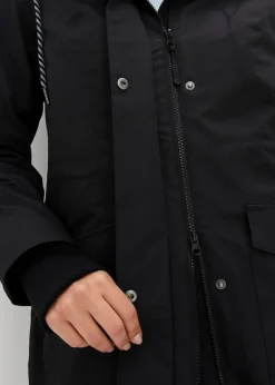 bonprix Bekleidung·Hosen|Thermobekleidung^wasserdichte 3in1 Longjacke mit praktischen Taschen schwarz/grau meliert