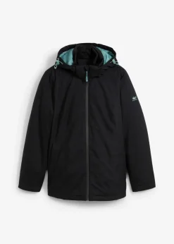 bonprix Jacken & Mäntel|Sportbekleidung^Wasserdichte 2in1 Optik Funktions-Jacke schwarz