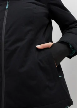 bonprix Jacken & Mäntel|Sportbekleidung^Wasserdichte 2in1 Optik Funktions-Jacke schwarz