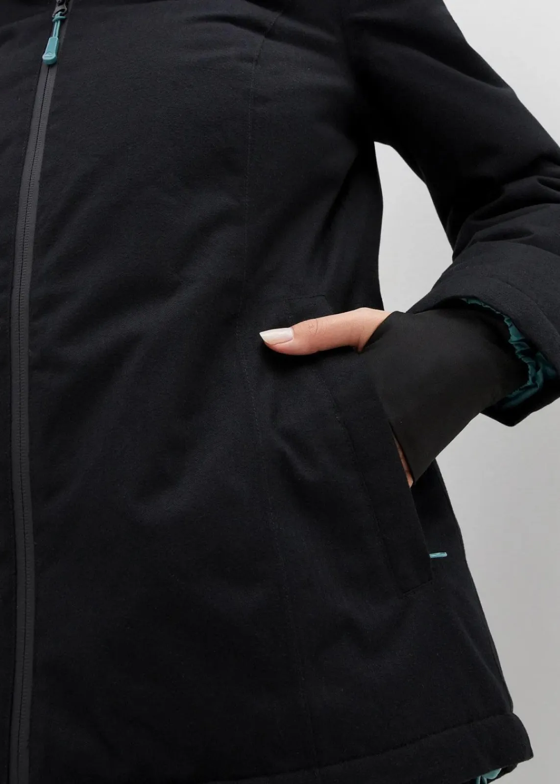 bonprix Jacken & Mäntel|Sportbekleidung^Wasserdichte 2in1 Optik Funktions-Jacke schwarz
