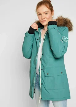 bonprix Bekleidung·Hosen|Nachhaltigere Materialien^wasserdichte Outdoor-Funktions-Jacke mit Kapuze rauchsalbei