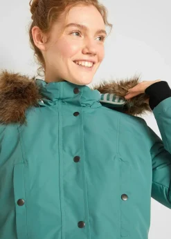bonprix Bekleidung·Hosen|Nachhaltigere Materialien^wasserdichte Outdoor-Funktions-Jacke mit Kapuze rauchsalbei