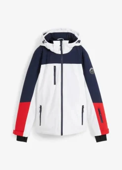 bonprix Bekleidung·Jumpsuits|Bekleidung·Sweat^wasserdichte Ski Funktions-Jacke mit Belüftungsschlitzen weiß/dunkelblau