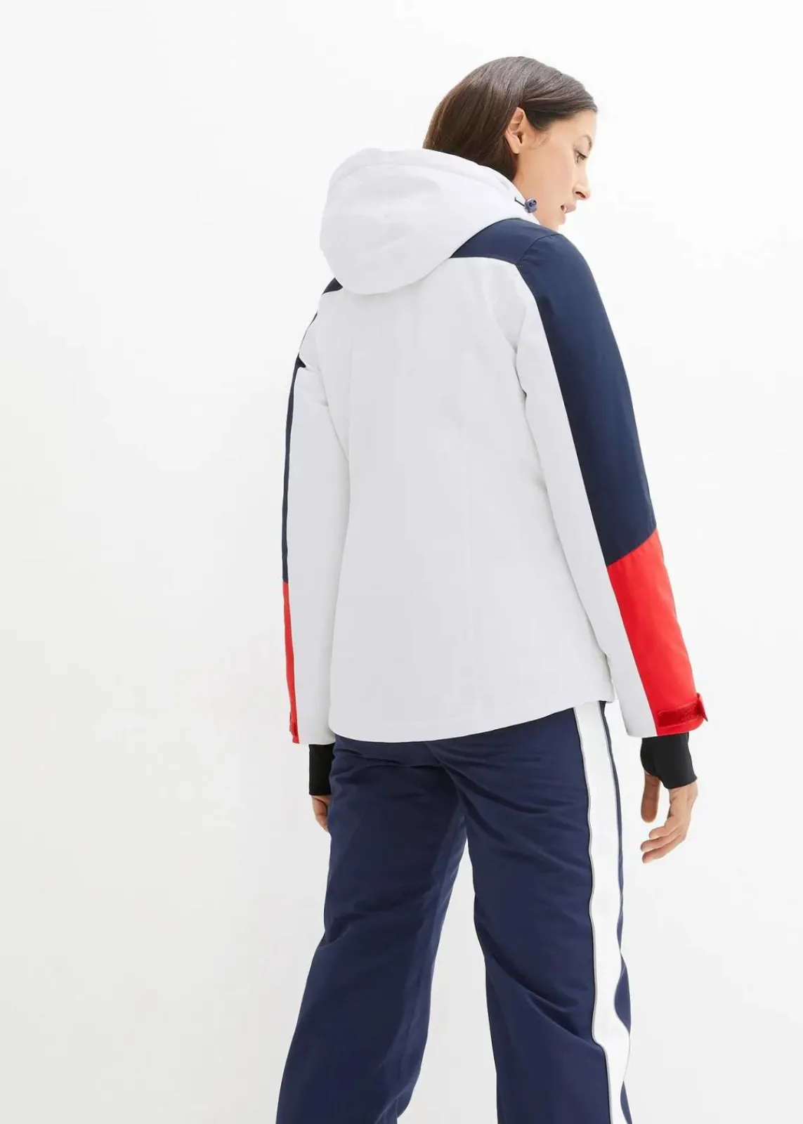 bonprix Bekleidung·Jumpsuits|Bekleidung·Sweat^wasserdichte Ski Funktions-Jacke mit Belüftungsschlitzen weiß/dunkelblau