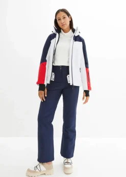 bonprix Bekleidung·Jumpsuits|Bekleidung·Sweat^wasserdichte Ski Funktions-Jacke mit Belüftungsschlitzen weiß/dunkelblau
