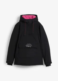 bonprix Jacken & Mäntel|Sportbekleidung^wasserdichte Ski Funktions-Schlupfjacke mit Fleece-Futter schwarz
