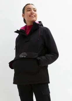 bonprix Jacken & Mäntel|Sportbekleidung^wasserdichte Ski Funktions-Schlupfjacke mit Fleece-Futter schwarz