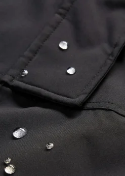 bonprix Jacken & Mäntel|Sportbekleidung^wasserdichte Ski Funktions-Schlupfjacke mit Fleece-Futter schwarz
