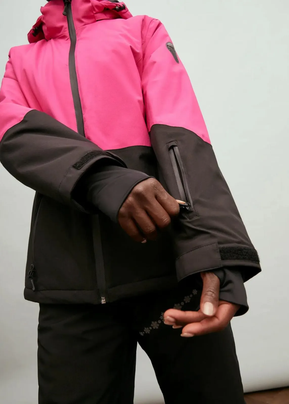 bonprix Jacken & Mäntel|Sportbekleidung^wasserdichte Ski Funktions-Jacke magnolienpink/schwarz
