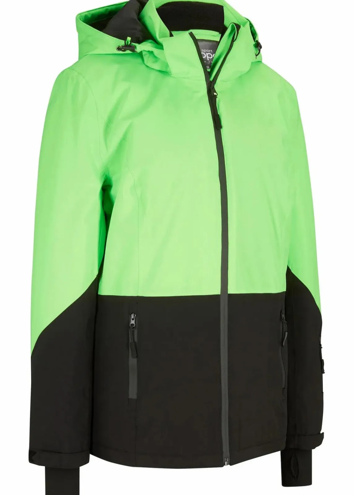 bonprix Bekleidung·Jumpsuits|Bekleidung·Sweat^wasserdichte Ski Funktions-Jacke neongrün/schwarz