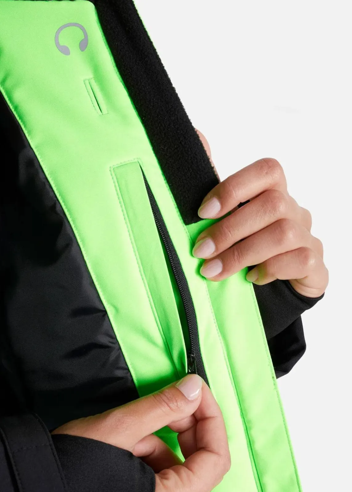 bonprix Bekleidung·Jumpsuits|Bekleidung·Sweat^wasserdichte Ski Funktions-Jacke neongrün/schwarz