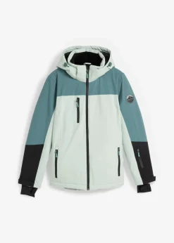 bonprix Nachhaltigere Materialien|Jacken & Mäntel^wasserdichte Ski Funktions-Jacke mit Belüftungsschlitzen hellschilf/graugrün