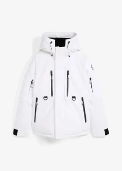bonprix Nachhaltigere Materialien|Jacken & Mäntel^wasserdichte Ski-Jacke mit Schneefang weiß