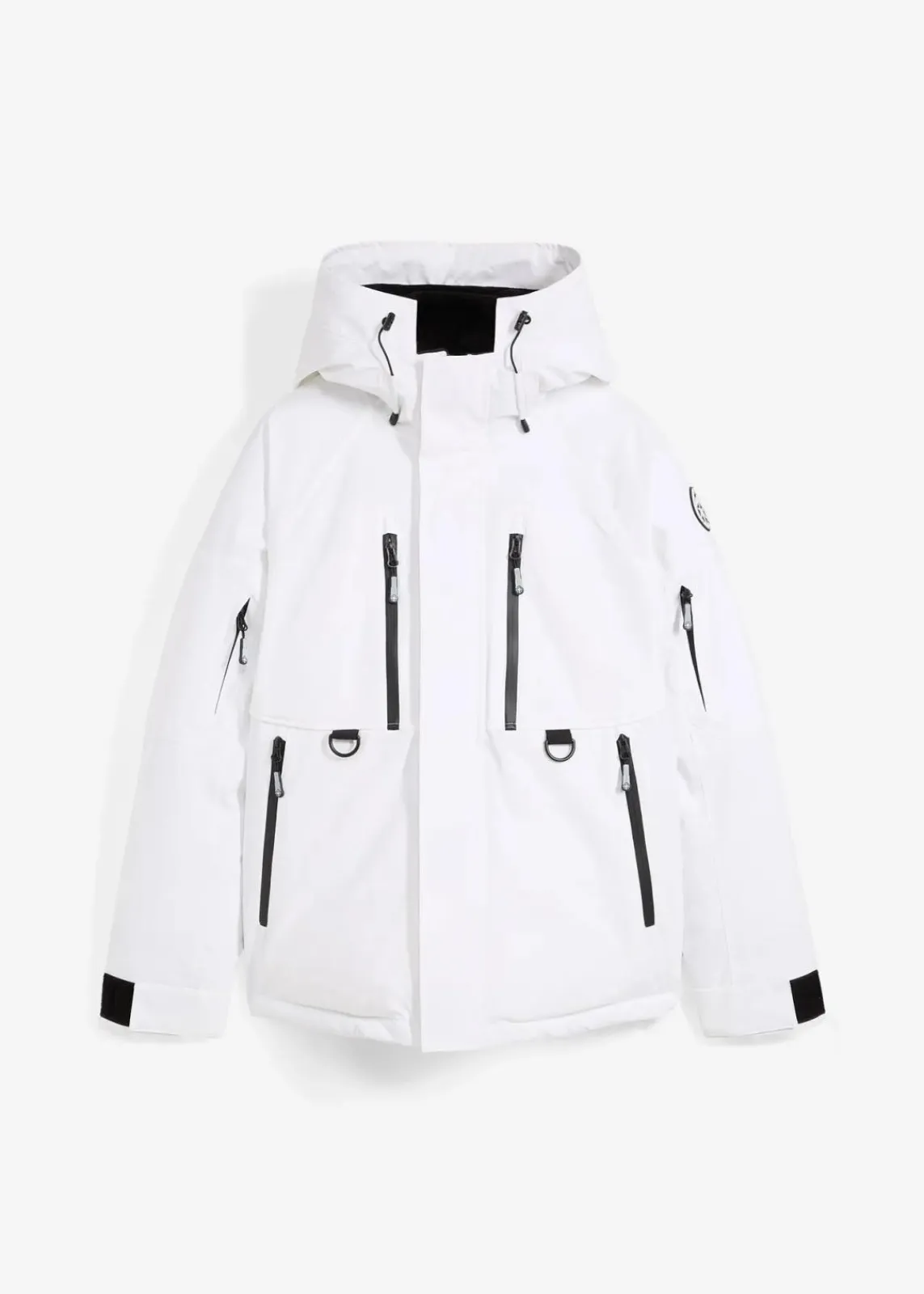 bonprix Nachhaltigere Materialien|Jacken & Mäntel^wasserdichte Ski-Jacke mit Schneefang weiß