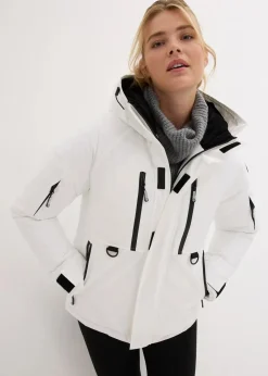 bonprix Nachhaltigere Materialien|Jacken & Mäntel^wasserdichte Ski-Jacke mit Schneefang weiß