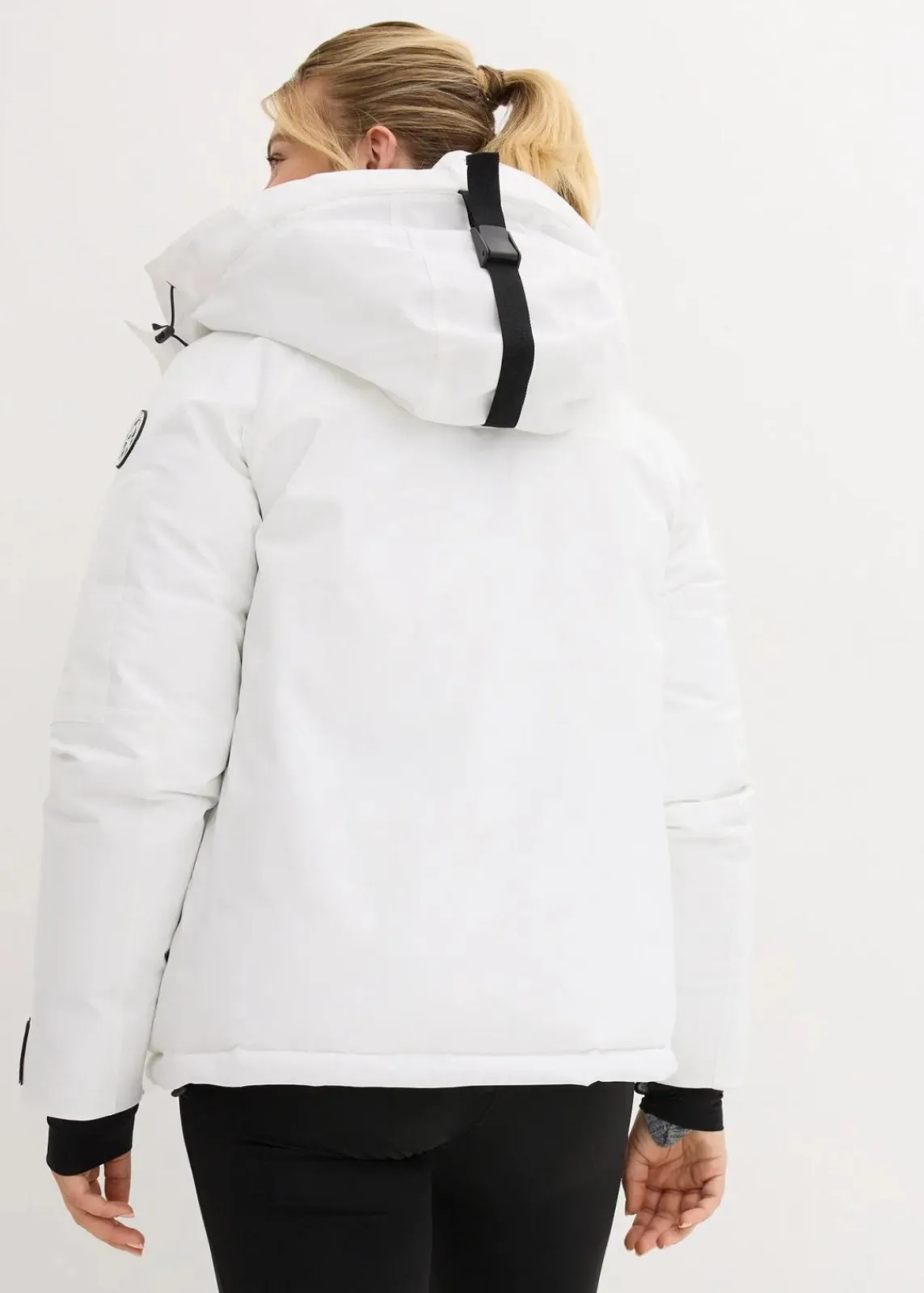 bonprix Nachhaltigere Materialien|Jacken & Mäntel^wasserdichte Ski-Jacke mit Schneefang weiß