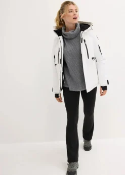 bonprix Nachhaltigere Materialien|Jacken & Mäntel^wasserdichte Ski-Jacke mit Schneefang weiß