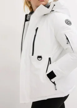bonprix Nachhaltigere Materialien|Jacken & Mäntel^wasserdichte Ski-Jacke mit Schneefang weiß