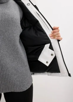 bonprix Nachhaltigere Materialien|Jacken & Mäntel^wasserdichte Ski-Jacke mit Schneefang weiß