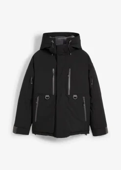 bonprix Bekleidung·Jumpsuits|Bekleidung·Sweat^wasserdichte Ski-Jacke mit Schneefang schwarz