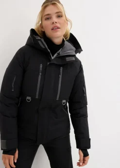 bonprix Bekleidung·Jumpsuits|Bekleidung·Sweat^wasserdichte Ski-Jacke mit Schneefang schwarz
