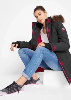 bonprix Bekleidung·Hosen|Jacken & Mäntel^wasserdichter Funktions-Outdoorparka, wattiert schwarz