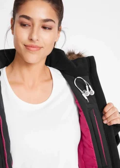 bonprix Bekleidung·Hosen|Jacken & Mäntel^wasserdichter Funktions-Outdoorparka, wattiert schwarz