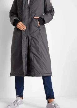 bonprix Jacken & Mäntel|Bekleidung·Hosen^wasserdichter Outdoor-Mantel mit Fellimitat schiefergrau