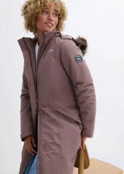 bonprix Jacken & Mäntel|Bekleidung·Hosen^wasserdichter Outdoor-Mantel mit Fellimitat matt braun