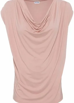 bonprix Nachhaltigere Materialien|Shirts & Tops^Wasserfall-Shirt aus Viskose-Mix vintagerosa