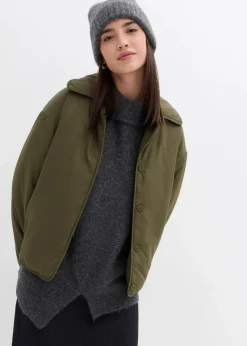 bonprix Jacken & Mäntel|Bekleidung·Hosen^Wattierte Jacke dunkeloliv