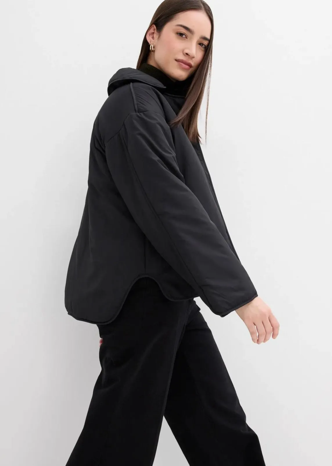 bonprix Bekleidung·Hosen|Jacken & Mäntel^Wattierte Jacke schwarz