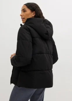 bonprix Bekleidung·Hosen|Jacken & Mäntel^Wattierte Steppjacke, kurz schwarz