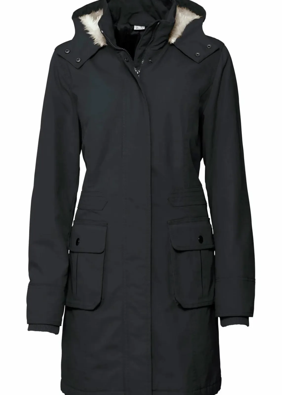 bonprix Bekleidung·Hosen|Jacken & Mäntel^Wattierter Baumwoll-Parka schwarz