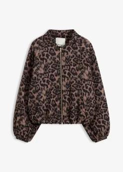 bonprix Bekleidung·Hosen|Jacken & Mäntel^wattierter Blouson braun leo bedruckt