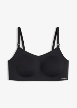 bonprix Seamless|Still- & Umstandswäsche^Wattierter Feel Comfort Lasercut Still-BH ohne Bügel schwarz