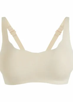 bonprix Bhs|Seamless^​​​​Wattierter Feel Comfort Lasercut T-Shirt BH ohne Bügel puder