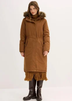 bonprix Bekleidung·Hosen|Jacken & Mäntel^Wattierter Long-Parka cognac braun